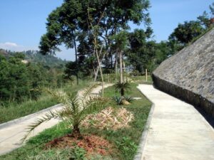 Dhamma Java Vipassana Meditation Center Bogor Indonesia garden walking path